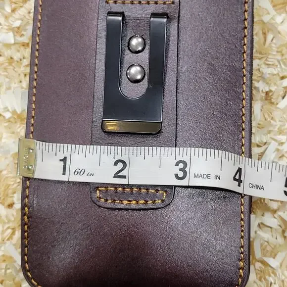 Longhorn Leather Phone Holstor With Knife Sheath & Belt Clip Sz LARGE 7x4